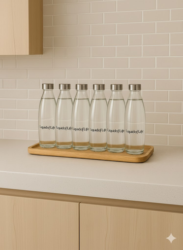 Reusable  Glass Bottles (Set of 6)