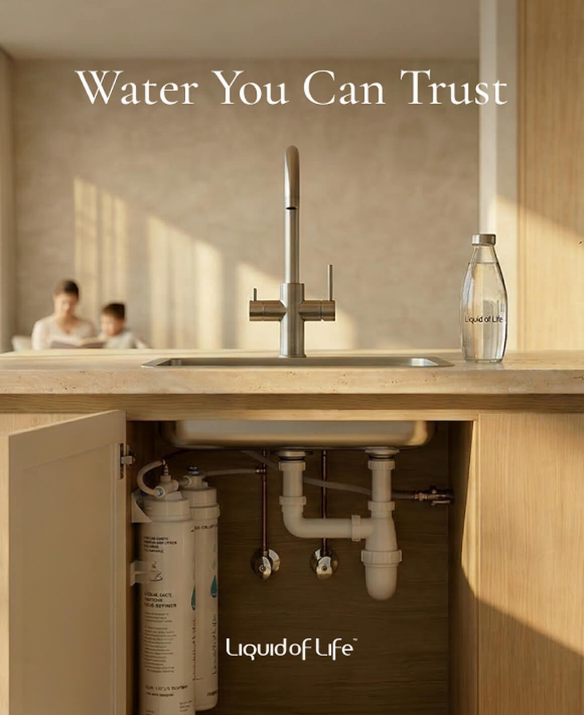 Under-sink Liquid of Life water filter system