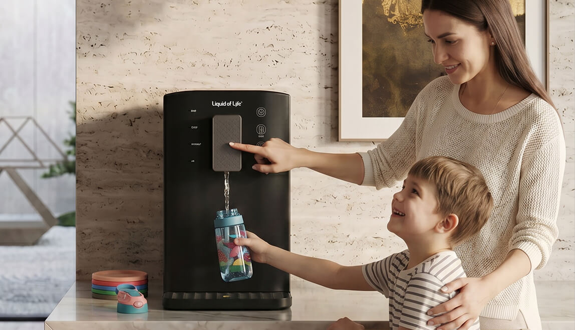 Filtered water dispenser at home